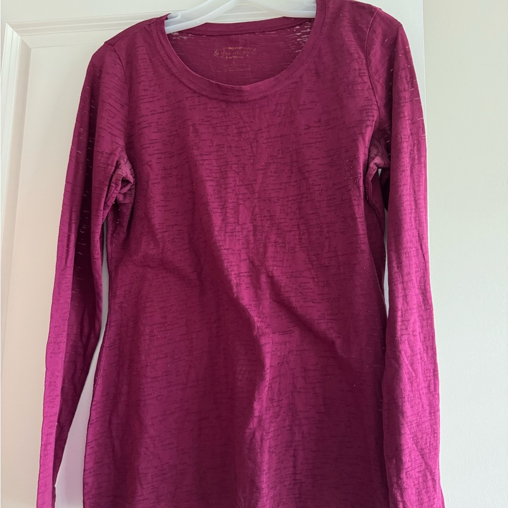 Maurices Berry Long Sleeve Top Size L